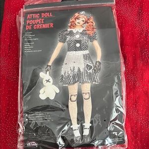 Attic Doll Costume for adults - Black and White ! Super cute costume